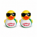 2 Pensacola Beach rubber ducks with sunglasses on a white background